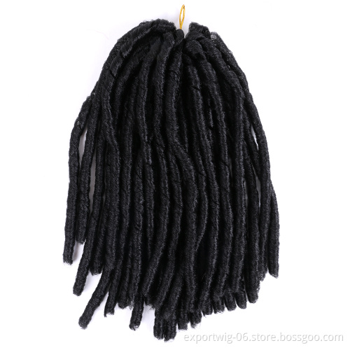 Wholesale Soft Faux Locs Crochet Hair Extensions Synthetic Fiber Soft Locs Hair Twist Braids Crochet Hair Dreadlocks Braiding